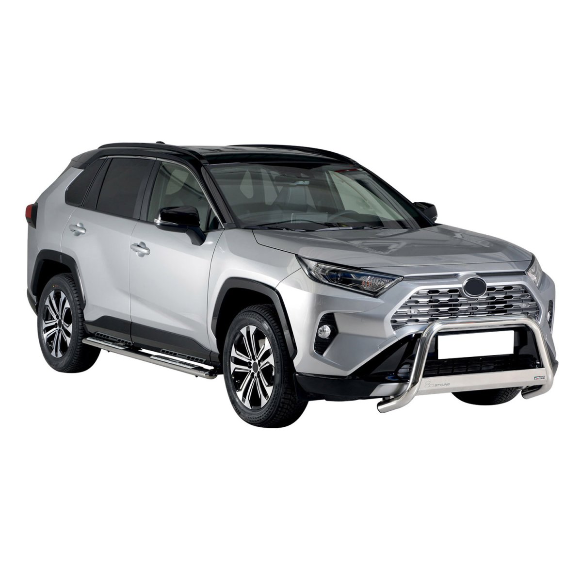 Toyota RAV 4 Side Steps - Omac - S.Steel Oval - Grey - '19-'25